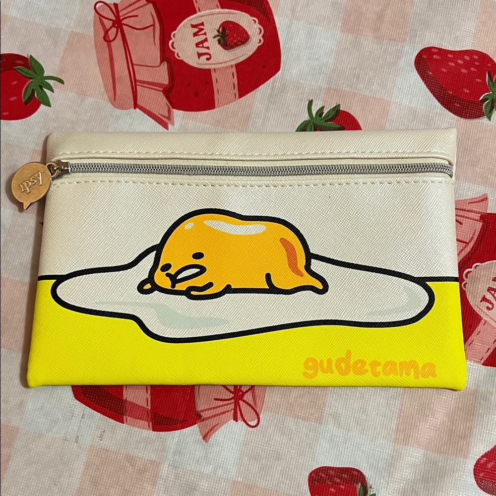Ipsy Gudetama Yellow and Cream Pouch